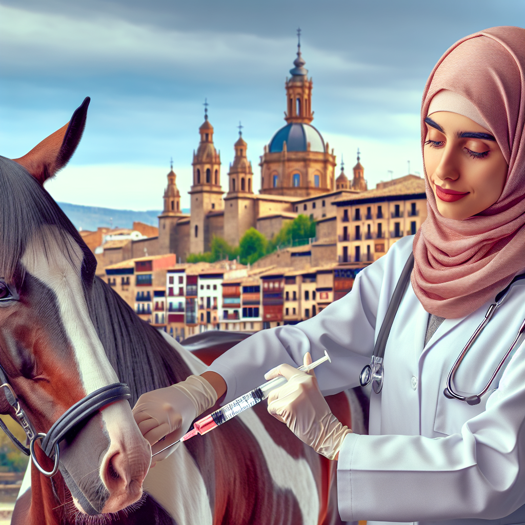 Vacunación de caballos en Pamplona
